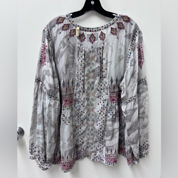 Biya Johnny Was Deliza Bohemian Silk Blouse - Picture 11 of 11